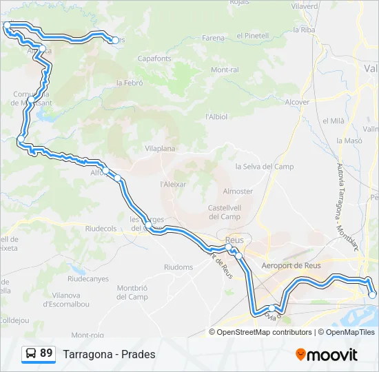 89 Bus Line Map