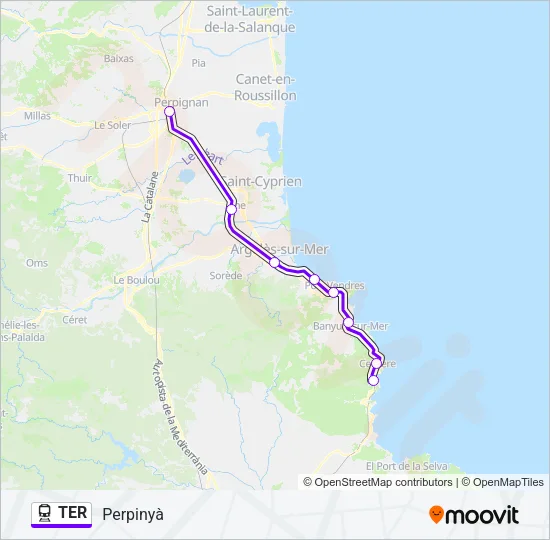 TER Train Line Map