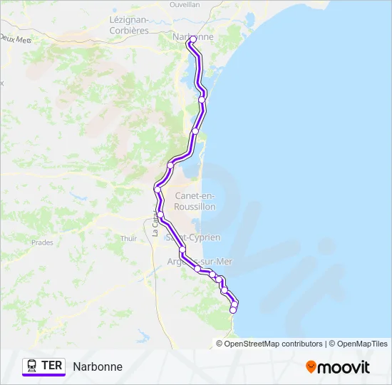 TER Train Line Map