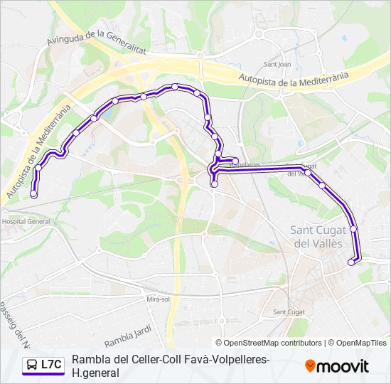 L7C bus Mapa de línia