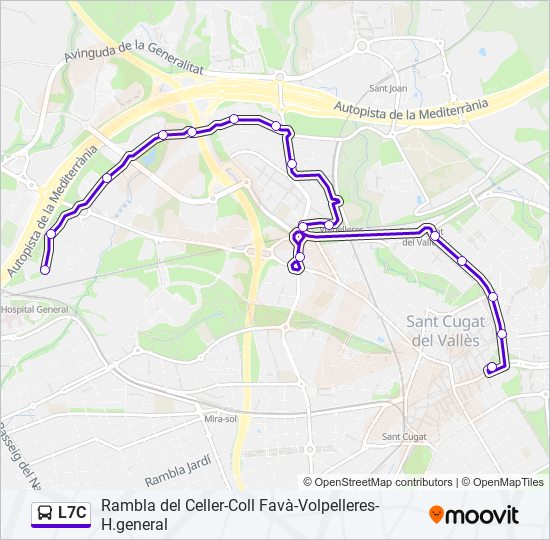 L7C bus Mapa de línia