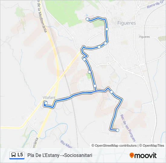 L5 Bus Line Map
