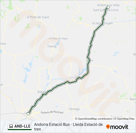 Mapa de AND-LLE de autobús