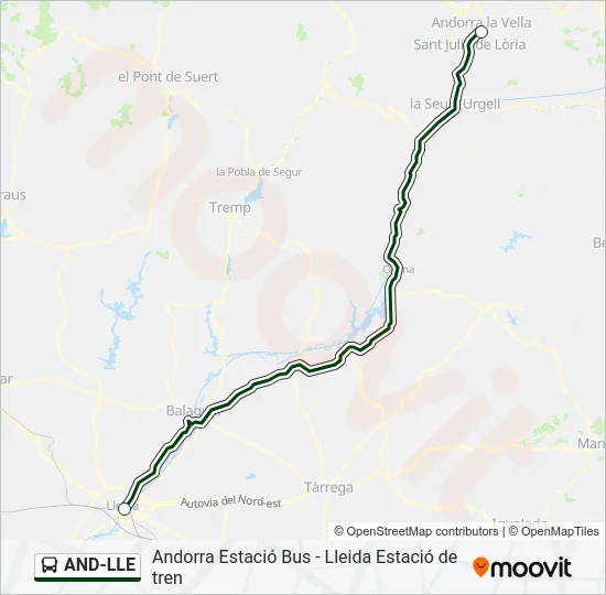 AND-LLE Bus Line Map
