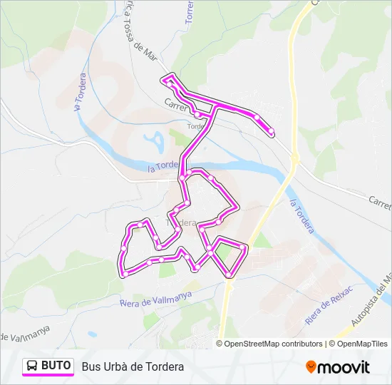 BUTO Bus Line Map