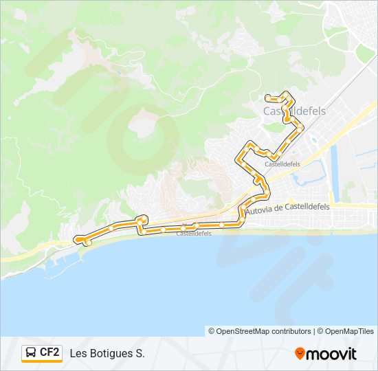 Mapa de CF2 de autobús