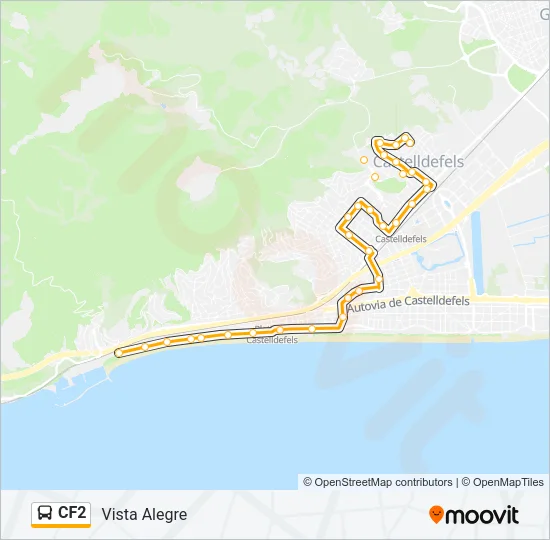 CF2 bus Mapa de línia