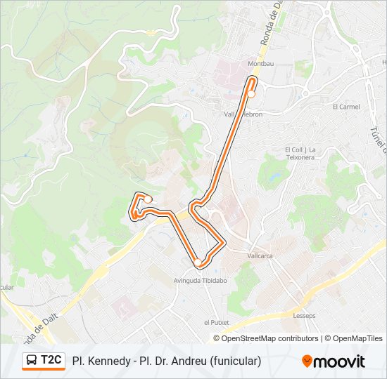 Mapa de T2C de autobús