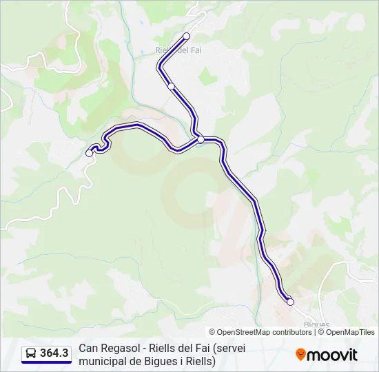 364.3 Bus Line Map