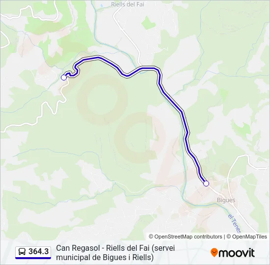 364.3 Bus Line Map