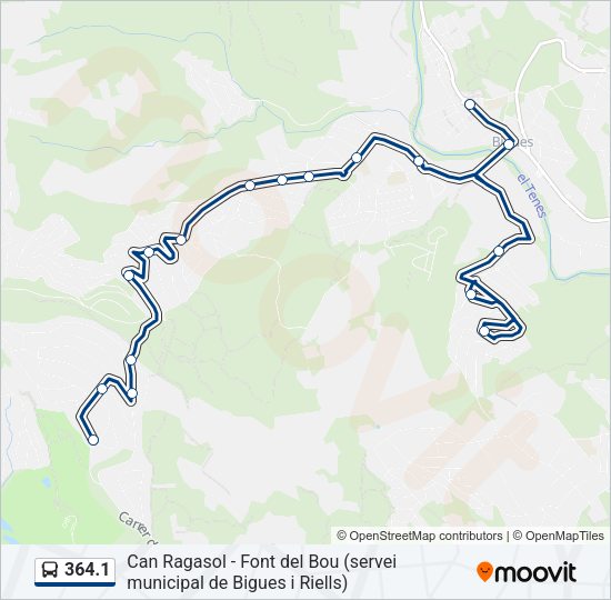 Mapa de 364.1 de autobús