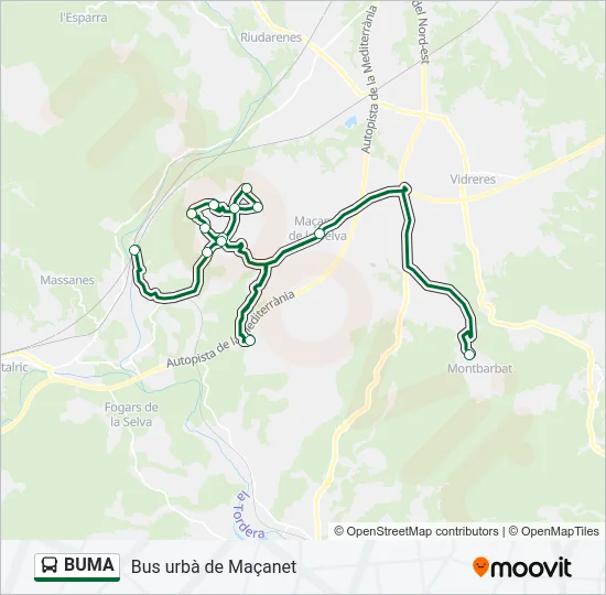 BUMA Bus Line Map