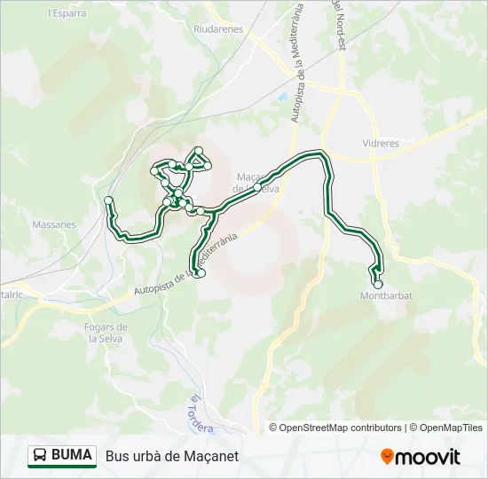 BUMA Bus Line Map