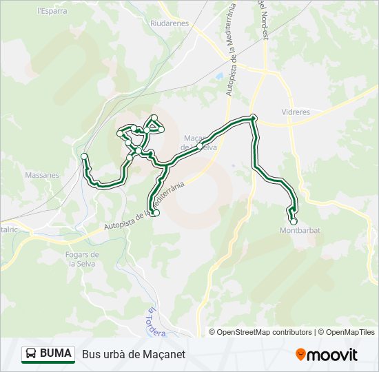BUMA bus Line Map