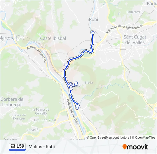 L59 Bus Line Map