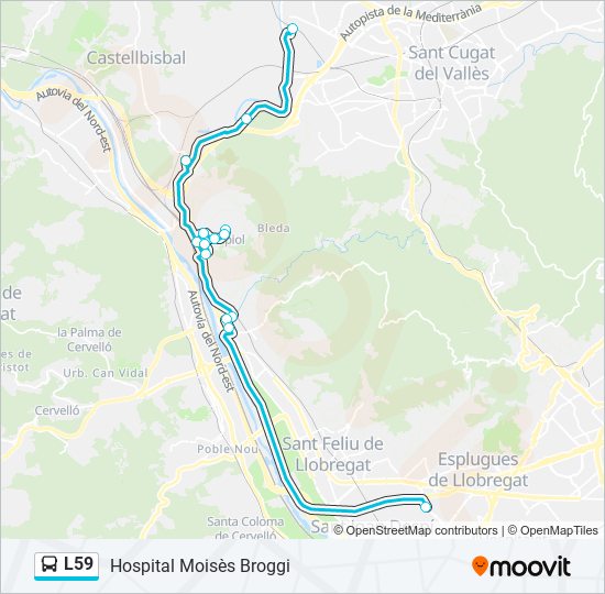 L nea l59 horarios paradas y mapas Hospital Mois s Broggi