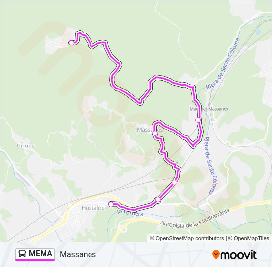 Mapa de MEMA de autobús