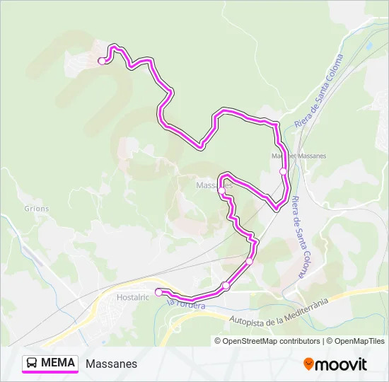 MEMA Bus Line Map