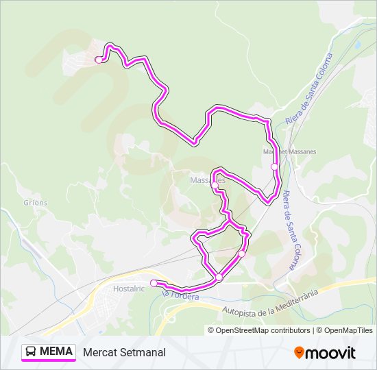 MEMA Bus Line Map