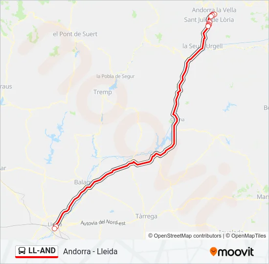 LL-AND Bus Line Map