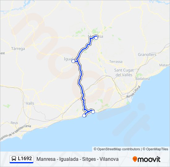 Mapa de L1692 de Bus