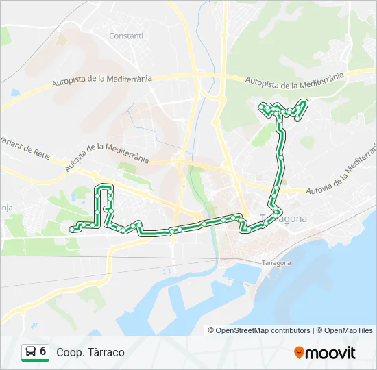 6 Bus Line Map
