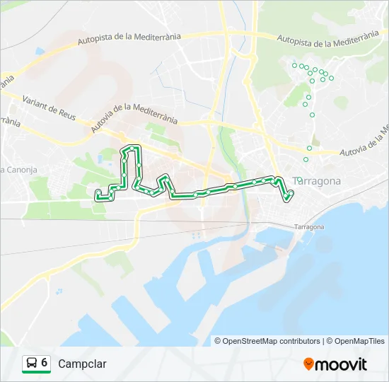6 Bus Line Map