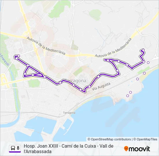 8 Bus Line Map