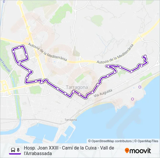 8 Bus Line Map