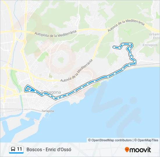 11 Bus Line Map