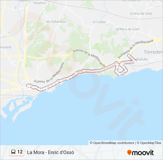 12 Bus Line Map