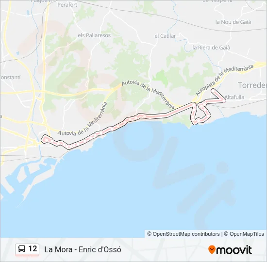 12 Bus Line Map