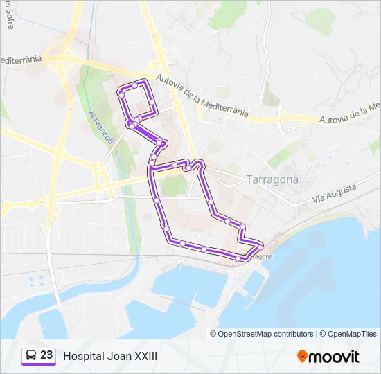 23 Bus Line Map