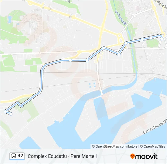42 Bus Line Map