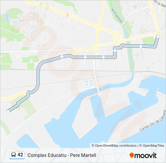 42 Bus Line Map