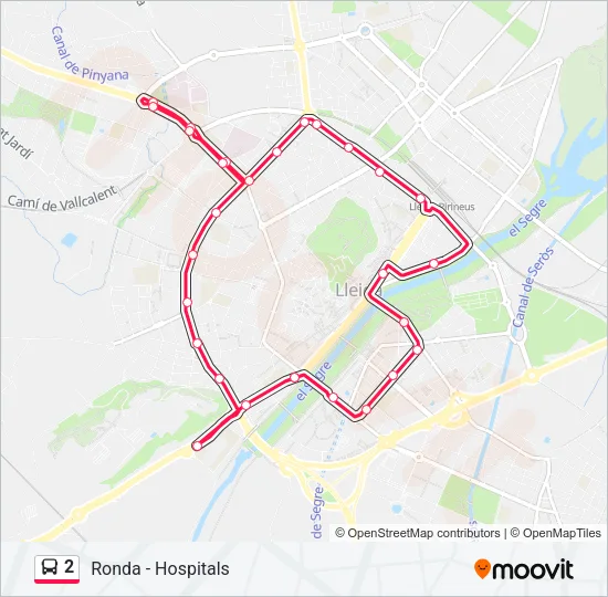 2 Bus Line Map