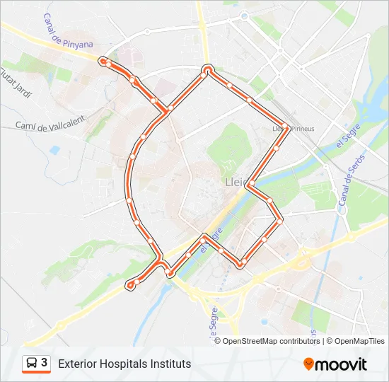 3 Bus Line Map