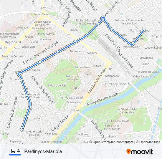 4 Bus Line Map