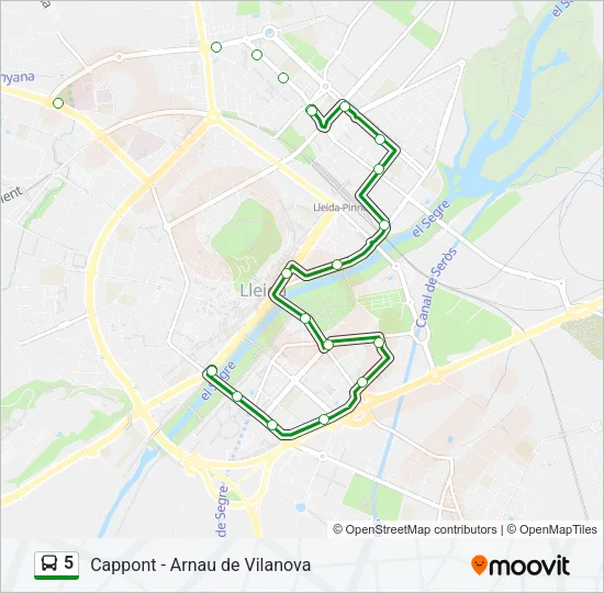 5 Bus Line Map
