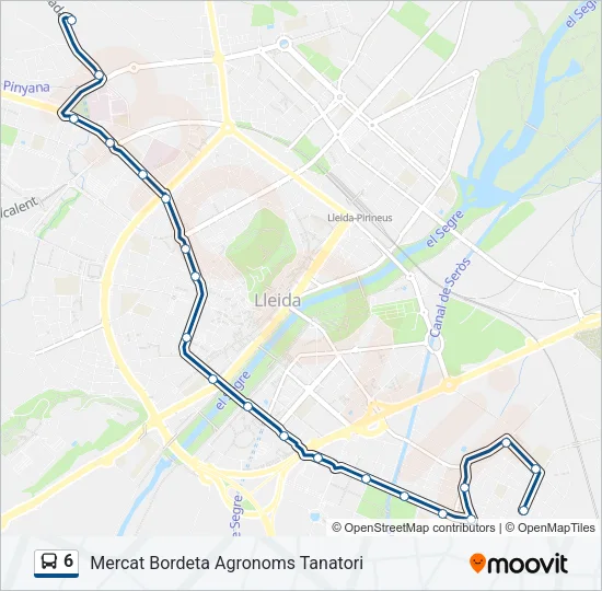 6 Bus Line Map