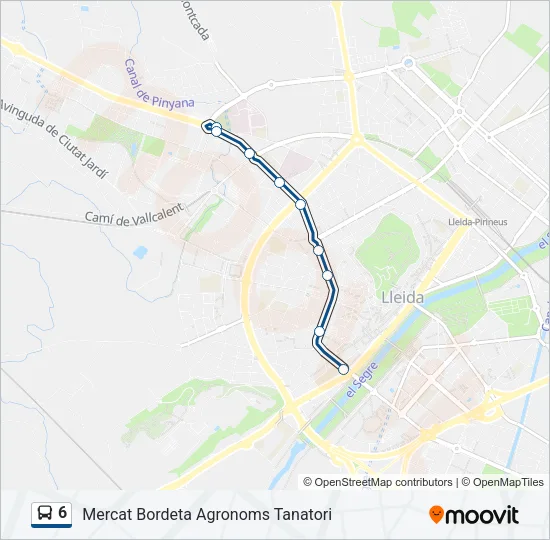 6 Bus Line Map