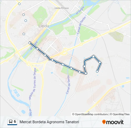 6 Bus Line Map