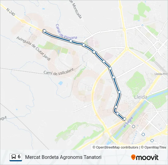 6 Bus Line Map