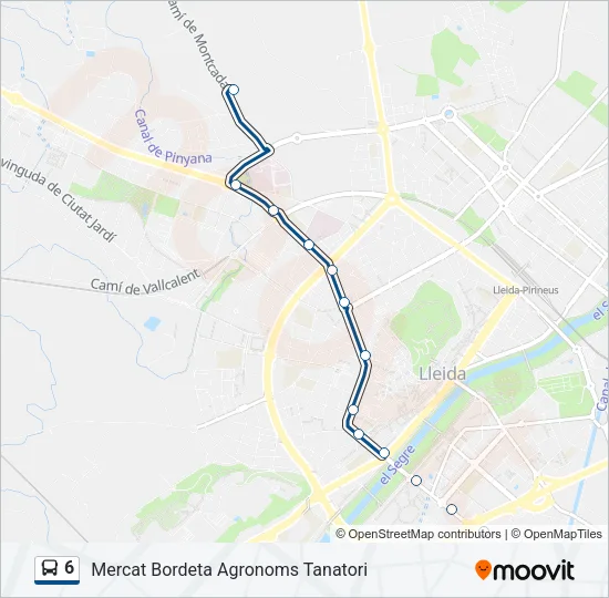 6 Bus Line Map