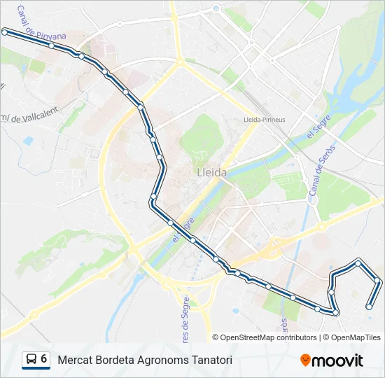 6 Bus Line Map