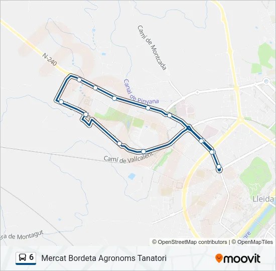 6 Bus Line Map