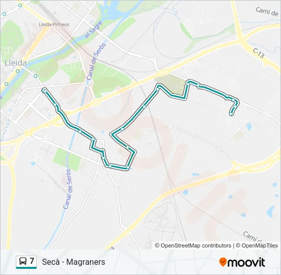 7 Bus Line Map