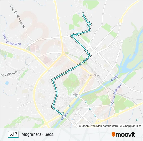 7 Bus Line Map