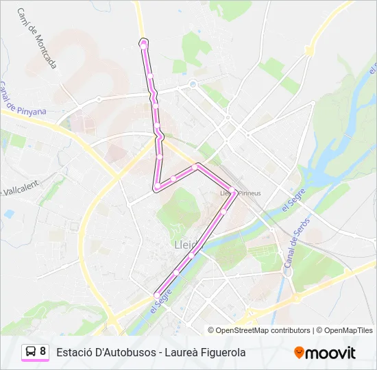 8 Bus Line Map