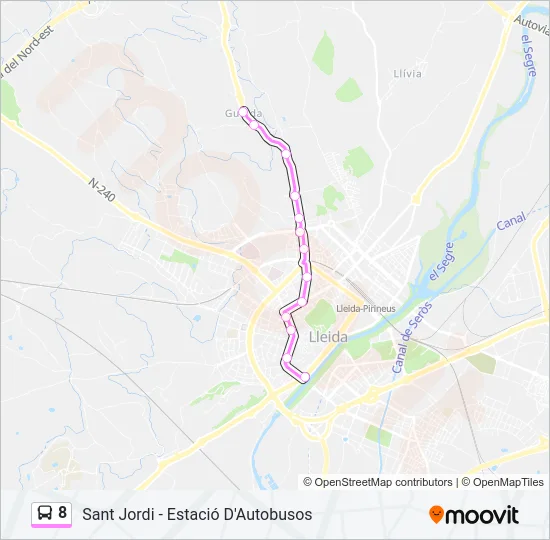 8 Bus Line Map